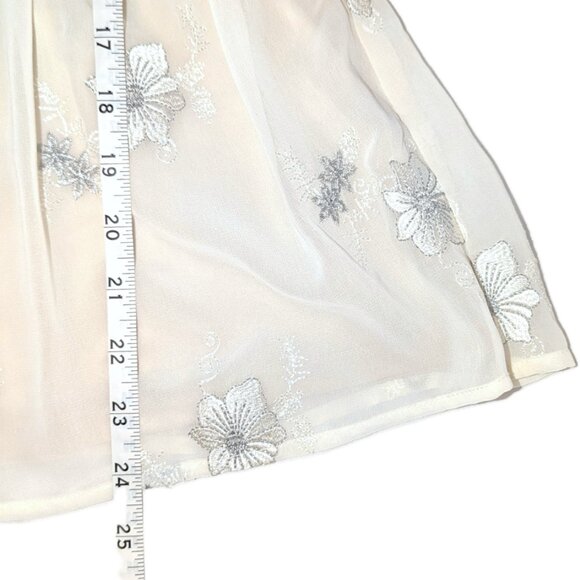 Show Me Your Mumu | Poet Metallic Embroidered Ivory Peasant Blouse | Size Medium - Picture 13 of 13